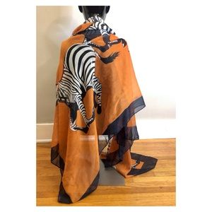 Zebra Print Sheer Scarf / Shawl / Wrap / Sarong